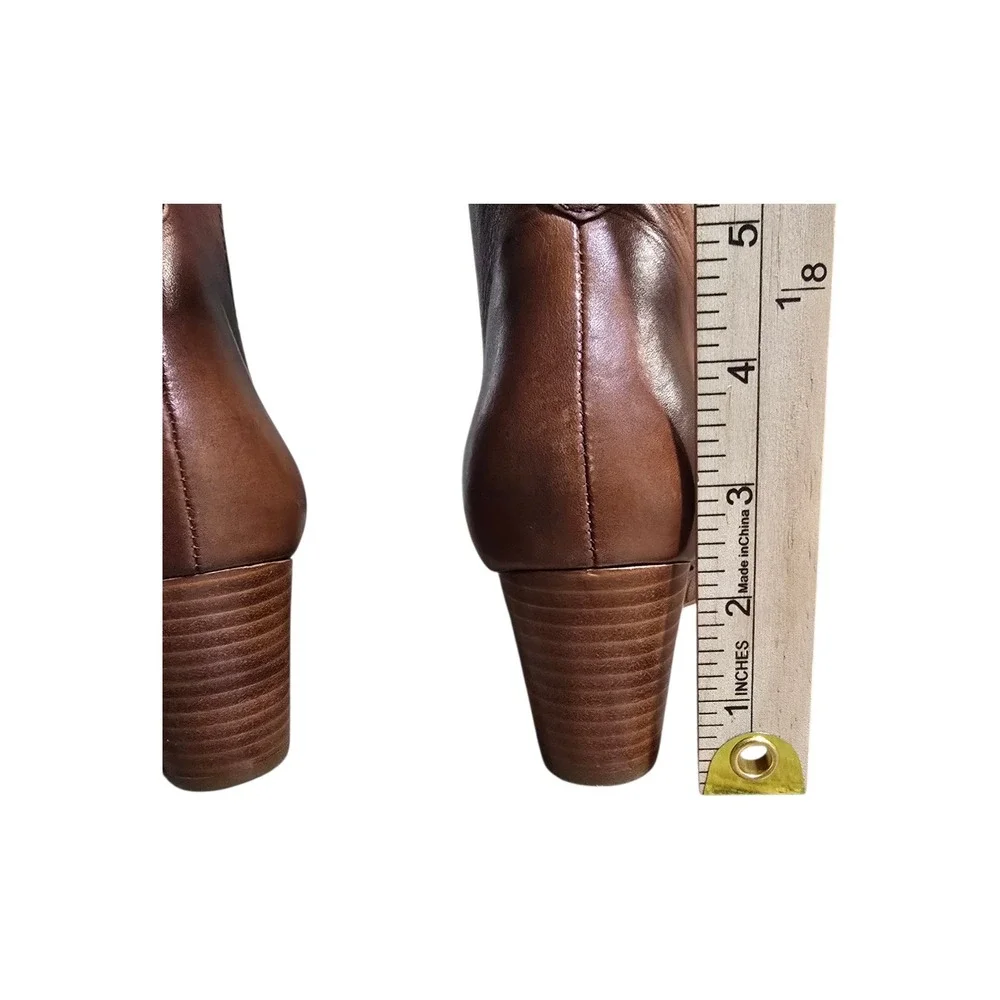 Brighton Glory Luggage Leather Laser Cut Boho Ankle Boots 6.5